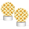 thumbnail image 2 of Naloa Light Yellow Plaid Sunflower Acrylic LED Night Light Custom LED Lights Personalized Nightlight Customized Gifts for Family Couples Friends, 2 of 9