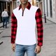 thumbnail image 2 of Gibobby Playera polo hombre Camisa informal con cremallera sólida para hombre, blusa con cuello vuelto, camisa superior de manga larga, camisa informal d(Blanco,G), 2 of 3