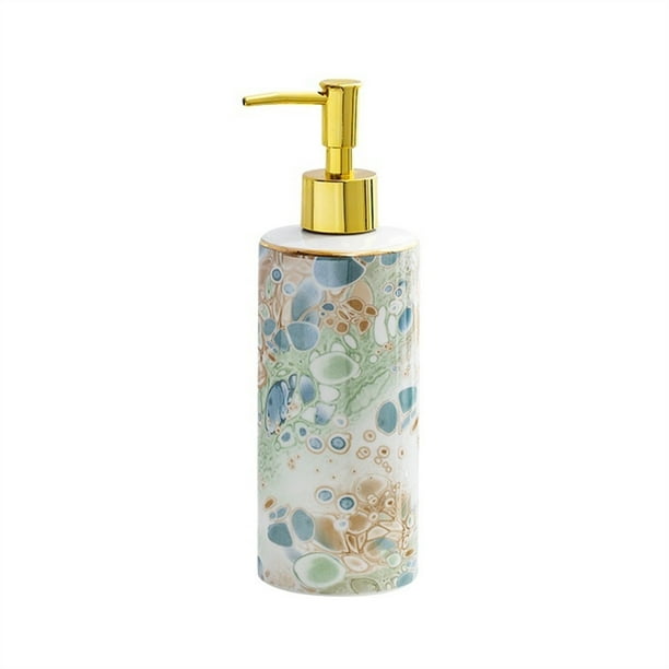 Dispensador de jabón líquido de cerámica for encimera, baño, cocina, manos o lavavajillas, 390 ml