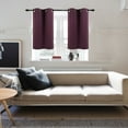 thumbnail image 2 of Unique Bargains 2pcs Blockout Small Window Curtain Panel Kitchen Curtain Grommet Tiers Valance, 2 of 10