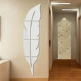 thumbnail image 4 of Matsuzay Etiqueta engomada de la pared del espejo de la pluma 3D decoración del hogar sala de estar dormitorio arte hogar Type3 NO3 Matsuzay HA002133-10, 4 of 6