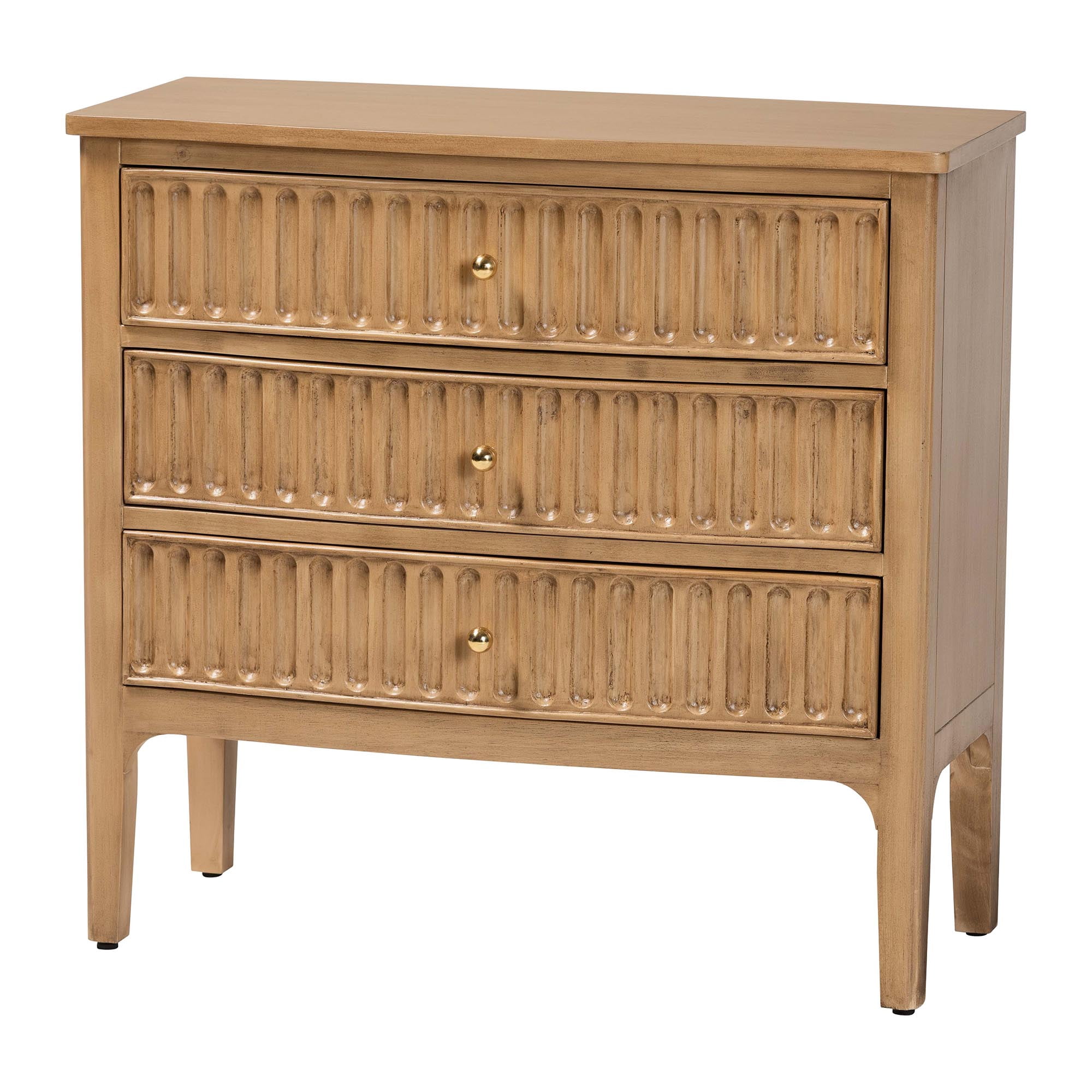 bali & pari Lavi Traditional Chest, 3-Drawer, Antique Beige