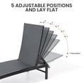 thumbnail image 4 of Crestlive 4-Piece Patio Pool Chaise Lounge Chair, 5-Position, Dark Gray, 4 of 6