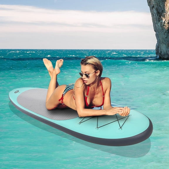 10' Inflatable Stand Up Paddle Board iSUP with Hand Pump Adjustable Paddle Backpack BETT