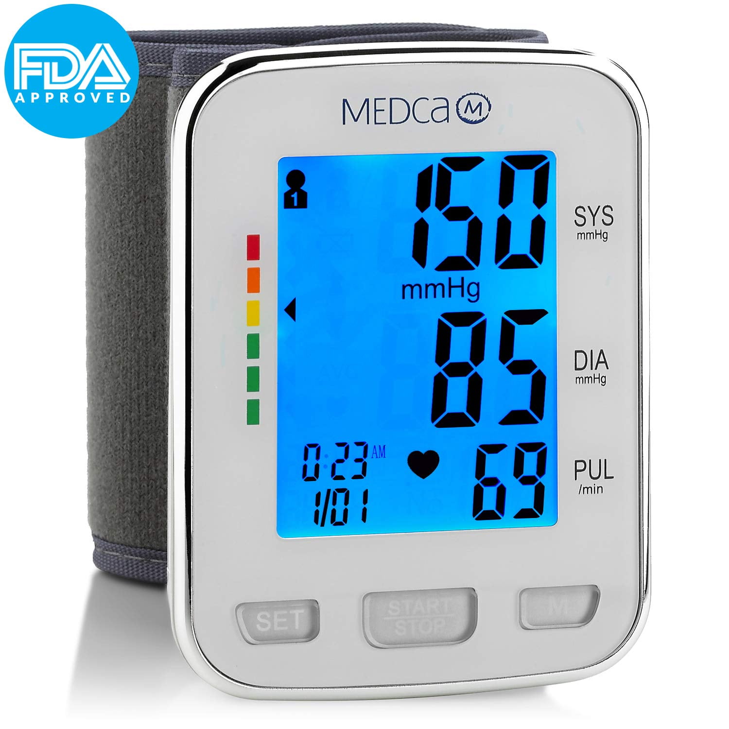 Medca Blood Pressure Cuff Wrist Blood Pressure Monitor And Portable