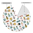 thumbnail image 2 of Yiaed Colorful Insects Print Christmas Tree Skirt , Tree SkirtsTree Mat for Christmas Winter Holiday Indoor Decorations-30", 2 of 7