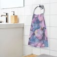 thumbnail image 3 of Yayeee 100% Cotton Hand Towels for Bathroom 16" x 28" Soft Absorbent Kitchen Towel, Watercolor Pink Marble Pattern, 3 of 7