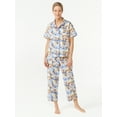 thumbnail image 2 of Joyspun Women's Woven Capri Pajama Pants, Sizes S to 3X, 2 of 5
