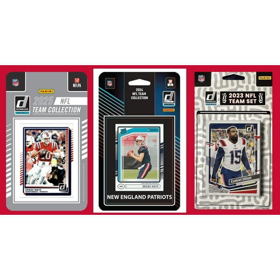 2025 2024 2023 Donruss Factory Sealed Team Set 3 Pack New England Patriots