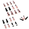 thumbnail image 1 of Presione sobre las uñas francesas GlossyFake Nails Design Pink Faux Glitter Floral Fake Nails Cobertura completa Bow Ballerina Nail Stickers para mujeres y niñas 24 piezas Zhivalor HMYH806, 1 of 2