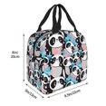 thumbnail image 2 of KLL Panda Cute Hearts Print Insulated Lunch Bag Women, Reusable Cute Tote Lunch Box for Adult & Men, Leakproof Cooler Lunch Bags for Work Office Travel Picnic, 2 of 5