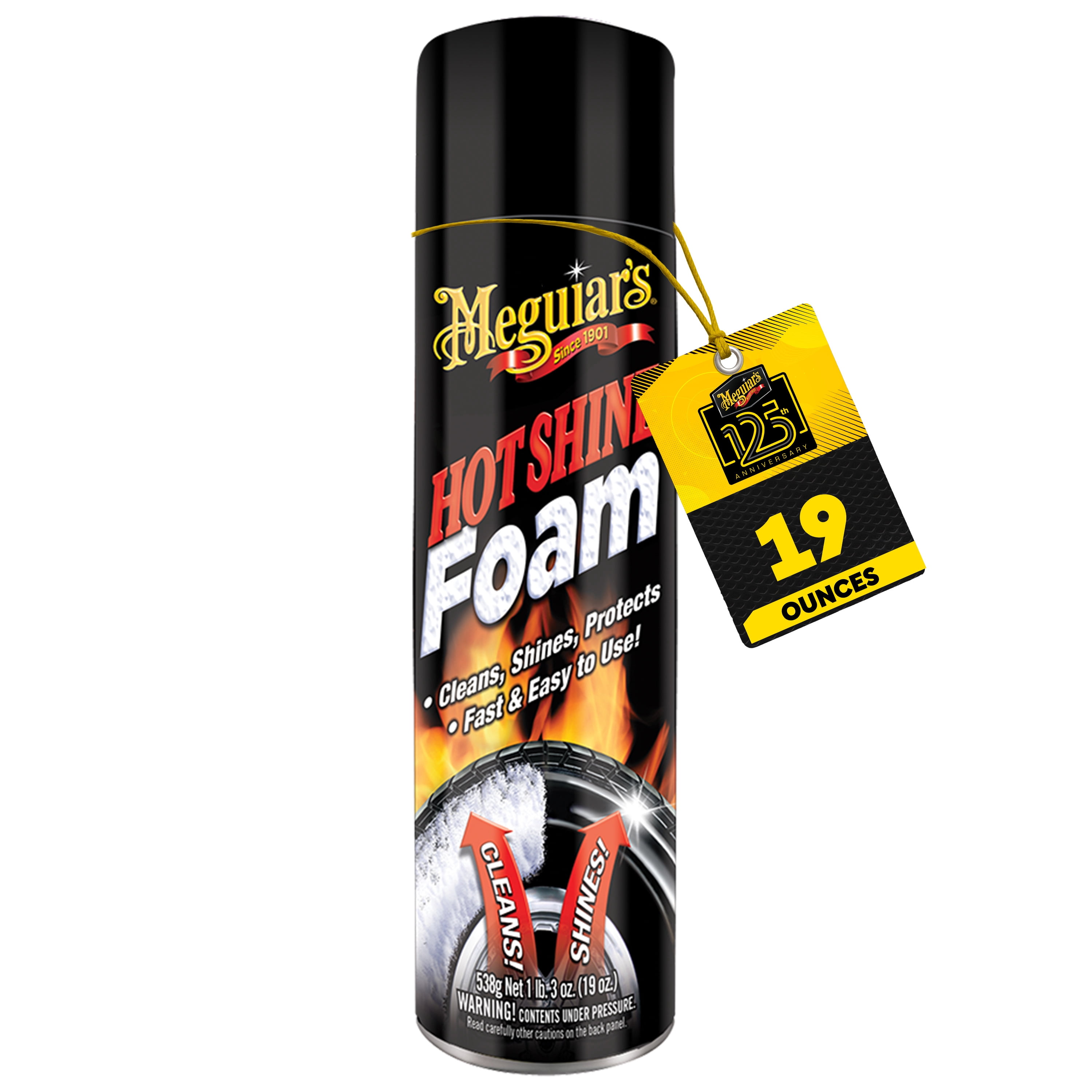 (2 pack) Meguiar's Hot Shine Tire Foam for Cars and Trucks, 19 oz