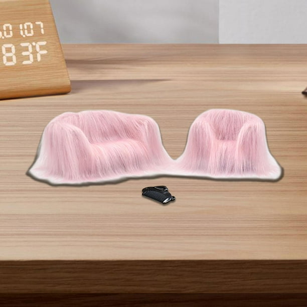 Sofá Mini Para Casa De Muñecas 1:12, Mueble En Miniatura Con Cojín Estampado Rosa, Adorno DIY Para Salita Y Dormitorio