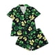 thumbnail image 5 of Blusa de Manga Corta Casual Turndown Botón Impresión Y Pantalones Cortos para las Mujeres, Verano Conjunto Corto para el Uso Diario Al Aire Libre, 5 of 6