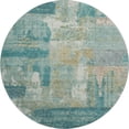 thumbnail image 2 of Addison Rugs Mayfield Premium Machine Washable Transitional Abstract Teal Round Rug, 8' x 8', 2 of 6