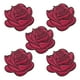 thumbnail image 1 of 5 Piezas de Parche Bordado de Rosa Color Vino, Parches Decorativos 3D para Coser/Planchar en Vestidos y Jeans de Mujer, 1 of 7