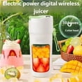 thumbnail image 3 of Portable Blender Rechargeable, Portable Juicer Blender, 340Ml Capacity, Travel Blenders for Smoothies, On-The-Go Drink Mixing, Outdoor Camping, Cream Peach Accent, 1 Pc, 3 of 3