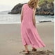 thumbnail image 3 of Vestido largo sin mangas de lino para mujer: vestido informal con cuello redondo y bolsillos, poliéster/spandex, tallas S-XXL., 3 of 6