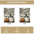 thumbnail image 6 of SM-XLHN Halloween House Flag 28x40 Inch Double Sided Outside, Jack-o''-lantern Ghost Welcome Yard Outdoor Flag, 6 of 6