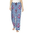 thumbnail image 2 of Picia Nautical Anchors Womens Soft Woven Cotton Elastic Waistband Sleep Pajama Pant Lounge Sleep Pant With Pockets And Drawstring-Medium, 2 of 9