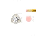 thumbnail image 3 of ANGARA Natural Diamond Trillion Halo Pendant in 14K Yellow Gold for Women (Size-5.7mm| Color-H| Clarity-SI2) | April Birthstone, Anniversary, Jewelry Gift for Women | Natural Diamond Necklace, 3 of 7