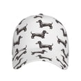 thumbnail image 2 of Haiem Dachshund Dog Puppy Baseball Cap Dad Hat Cotton Soft Adjustable Fashion Hats for Men Women Unisex Style Headwear, 2 of 9