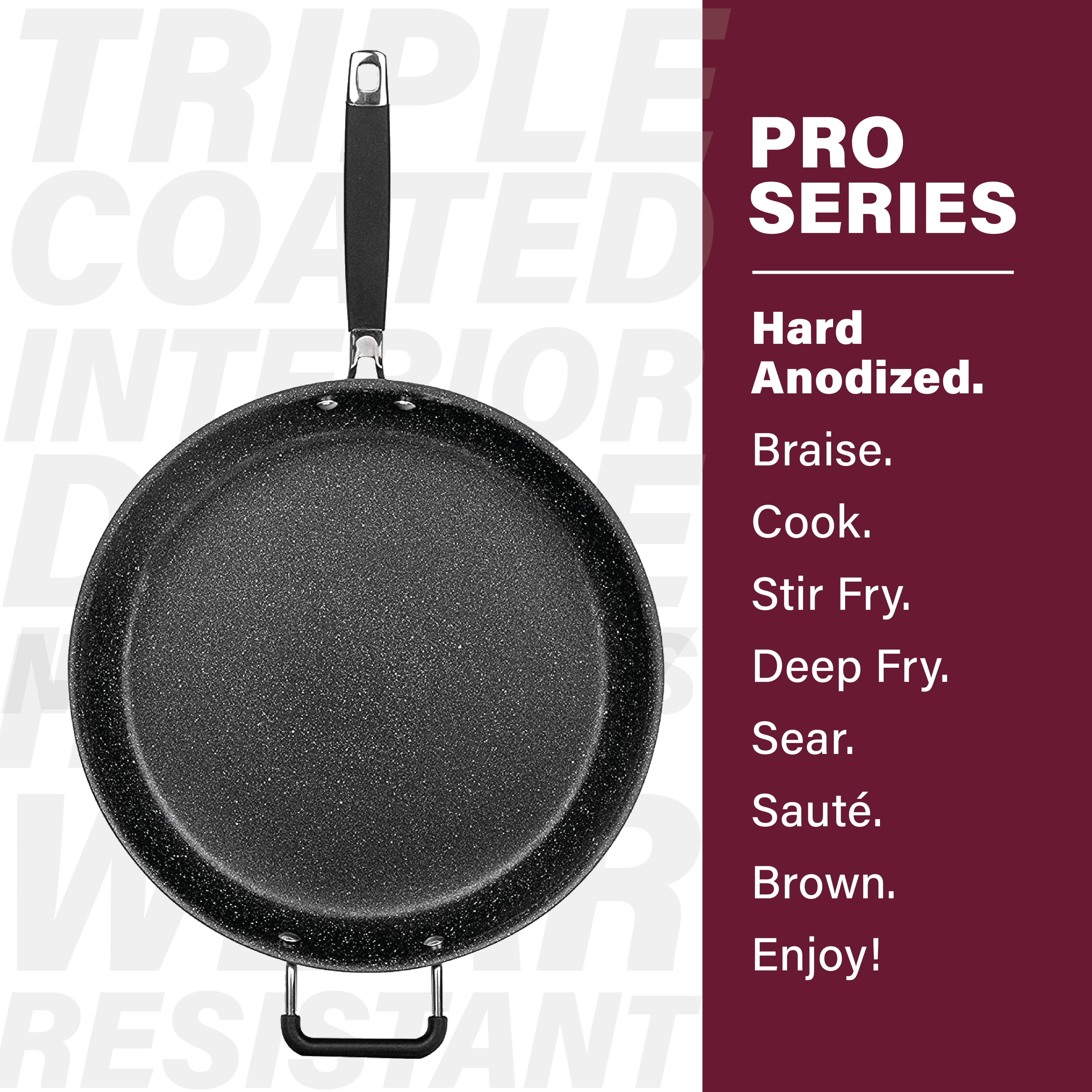 Nonstick 14 inch Nonstick Frying Pan, Family Sized Open Skillet