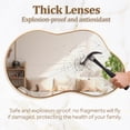 thumbnail image 6 of Fahomiss Modern 26" x 46" Irregular Wall Mirror, Cloud-Shaped Bathroom Mirror, Asymmetrical Vanity Mirror for Home Wall Decor, Mirror Suitable for Bedroom, Living Room, Entryway,Gold Metal Frame, 6 of 11
