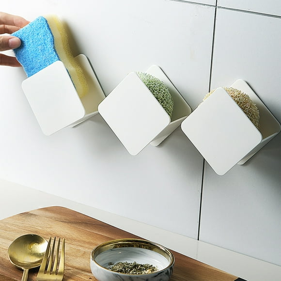 Sponge Holder for Kitchen Sink, Sink Sponge Holder, Sponge Rack Storage Rack Iron Sponge Drains Rackes Steel Soap Dishwashing Cloth Sink Kitchen Storage, Kitchen Sponge Holder, Kitchen Storage Rack