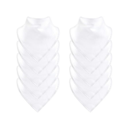 - Hudson Baby Boy and Girl Cotton/Fleece Bandana Bib, 10-Pack, White