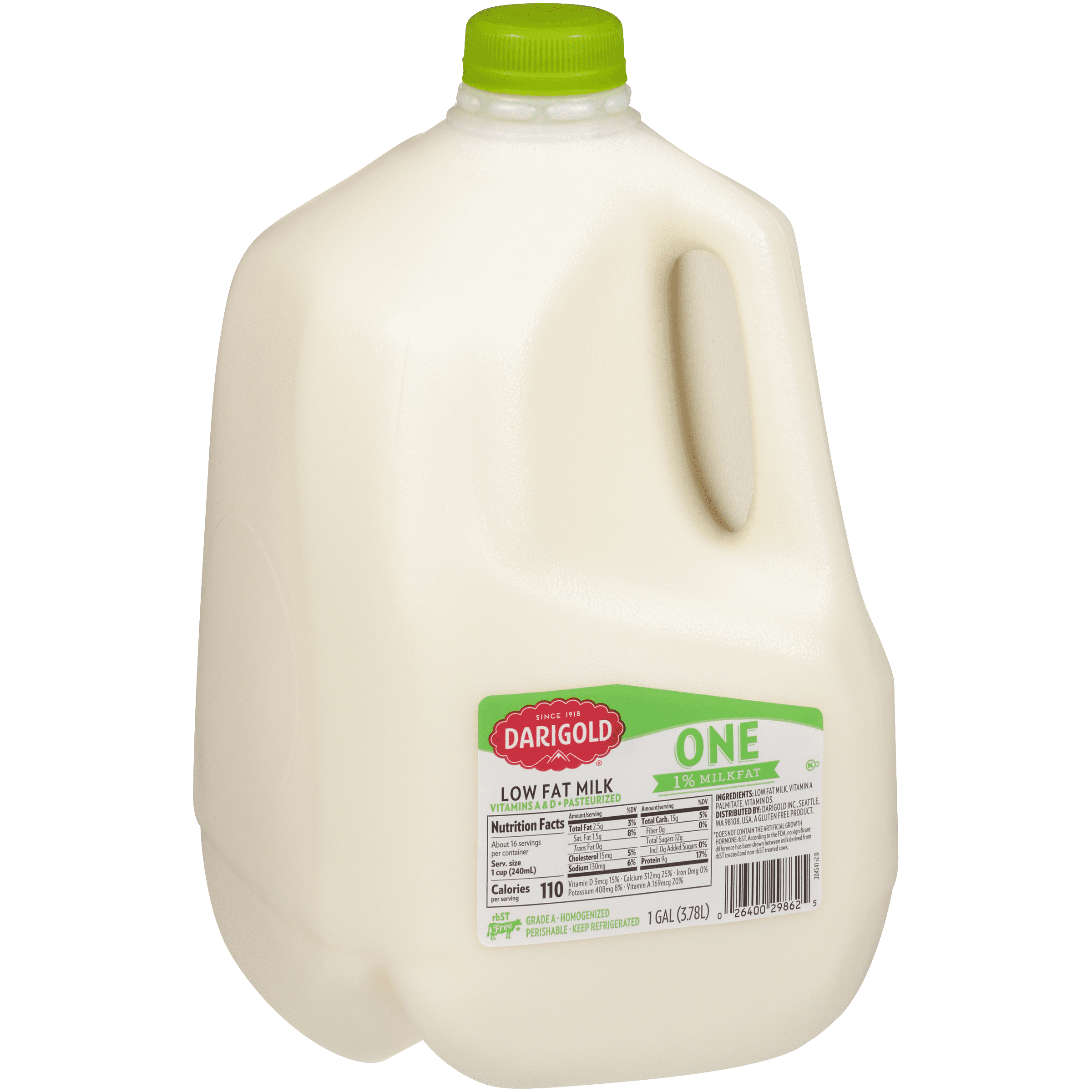 Darigold 1% Low Fat Milk, 1 Gallon, 128 fl oz