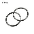 thumbnail image 3 of Unique Bargains Metal O Rings, 8 Pack 38mm(1.5') ID 3.8mm Thick Non-Welded O-Rings, Black, 3 of 4