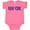 Hot Pink, variant on Inktastic New York in Blue Text Boys or Girls Baby Bodysuit