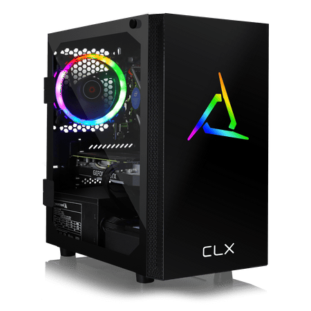 CLX SET Gaming PC - Intel Core i5 9400F 2.9GHz 6-Core, 16GB DDR4 2666, GeForce GTX 1660 Ti 6GB, 480GB SSD + 2TB HDD, Black Mini-Tower RGB, Windows 10 Home