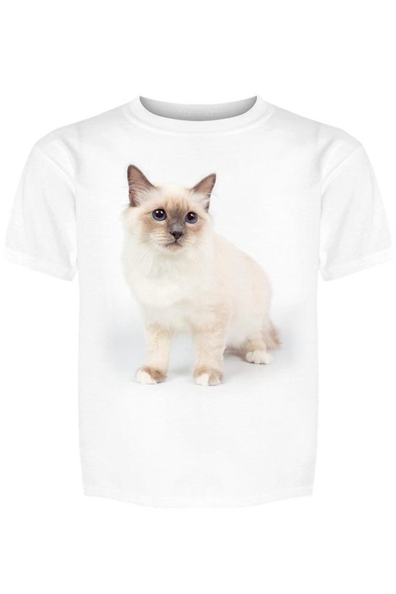 Adorable Sacred Birman Cat Tee Boy's -Image by Shutterstock