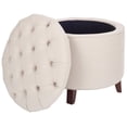 thumbnail image 3 of Safavieh Amelia Contemporary Glam Tufted Storage Ottoman, 3 of 9