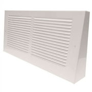 30in x 8in Imperial White Steel Triangular Baseboard 2in Projection Grill - Overall 31 1/4in x 9 1/2in