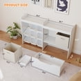 thumbnail image 4 of COSVALVE Wooden Kids Toy Storage Organizer with Bookshelf,9 Box Bins,Movable Drawer for Nursery Playroom Bedroom(White), 4 of 19