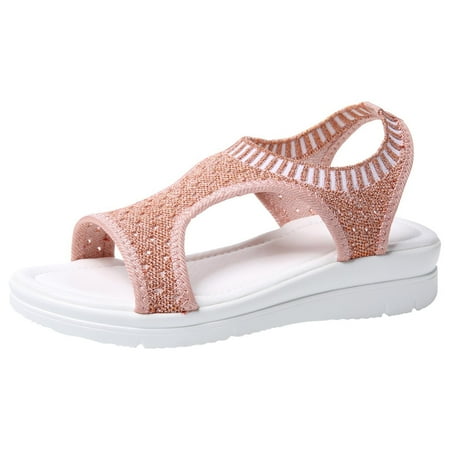 

Cglfd New Fish Mouth Sandals Women S Large Size Flying Wedge Wedge Sports Women S Sandals Thick Sole Casual Sandals