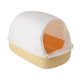 thumbnail image 3 of Caja de arena para gatos con capucha Caja de arena para gatos compacta Desmontable Sin olor Accesorios para mascotas Amarillo, 3 of 8