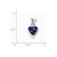 thumbnail image 2 of 1.70 Carat (Ctw) Amethyst Drop Pendant Necklace in Sterling Silver with Chain, 2 of 4