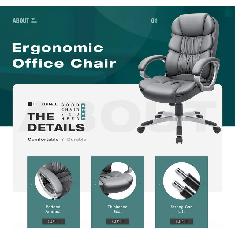 Homall Office Chair Ergonomic Desk Chair with Lumbar Support - On