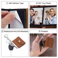 thumbnail image 4 of Custom Keychain with Pictures, 2 Pcs Personalized Leather Mini Photo Album Keychain with 10 Pictures DIY Small Memory Keyring Book for Family, Light Blue, 4 of 6