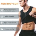 thumbnail image 5 of QRIC Men Waist Trainer Vest Shapewear Hot Sauna Suit Corset Body Shaper Zipper Tank Top Workout Shirt, 5 of 6