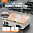 thumbnail image 6 of VEVOR Commercial Electric Griddle,2800W Countertop Flat Top Grill,122℉-572 ℉ Adjustable Temp,25.98x15.75x0.39in Stainless Steel Griddle Grill with 2 Shovels,2 Brushes,for Home Restaurant(No Plug), 6 of 9