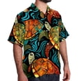 thumbnail image 2 of Turtle Seamless Men's Casual Button Down Short Sleeve Printed Summer Beach Shirts, 2 of 6