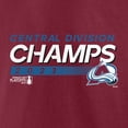 thumbnail image 4 of Men's Fanatics Burgundy Colorado Avalanche 2023 Central Division Champions T-Shirt, 4 of 4