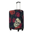 thumbnail image 2 of Bixox Washable Roses Skulls Printed Luggage Cover, Fashion Suitcase Protector Fits for Medium luggage, 2 of 8
