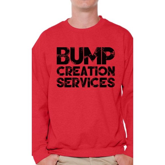 Awkward Styles Men's Bump Creation Services New Dad Graphic Sweatshirt Tops Bump Dad Father's Day Gift