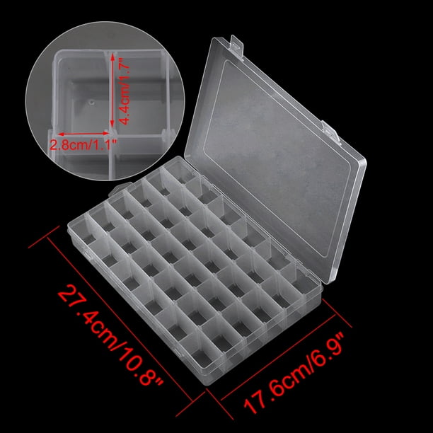 Unique Bargains Plastic Grid Storage Box 36 Grids Clear Storage Transparent Container Compartment Box With Adjustable Dividers Clear